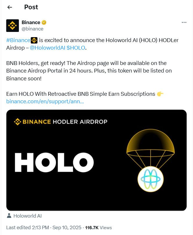 Holoworld AI (HOLO) 币是什么?HOLO代币经济学、空投及购买方法