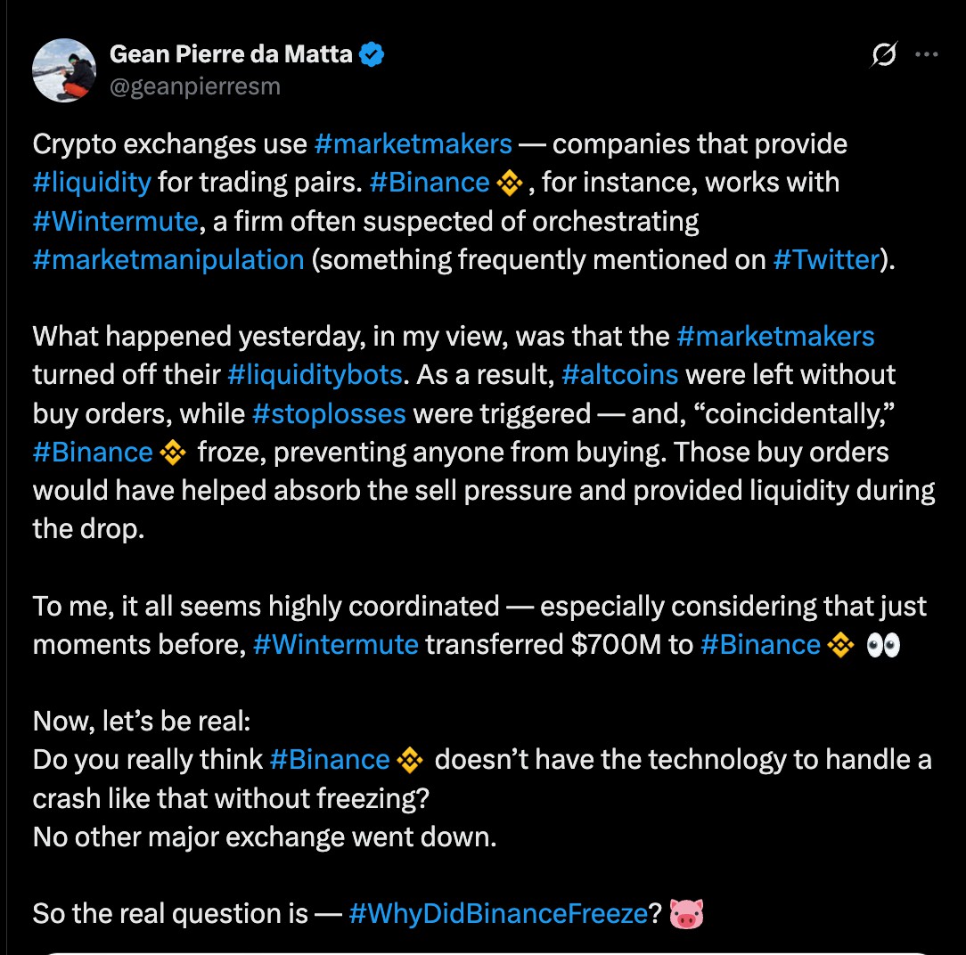 一文了解为什么币安(BINANCE)上的一些山寨币暴跌至零?