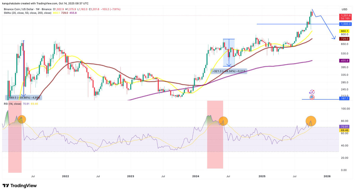 一文了解BNB价格较历史高点下跌12%:牛市行情是否终结?