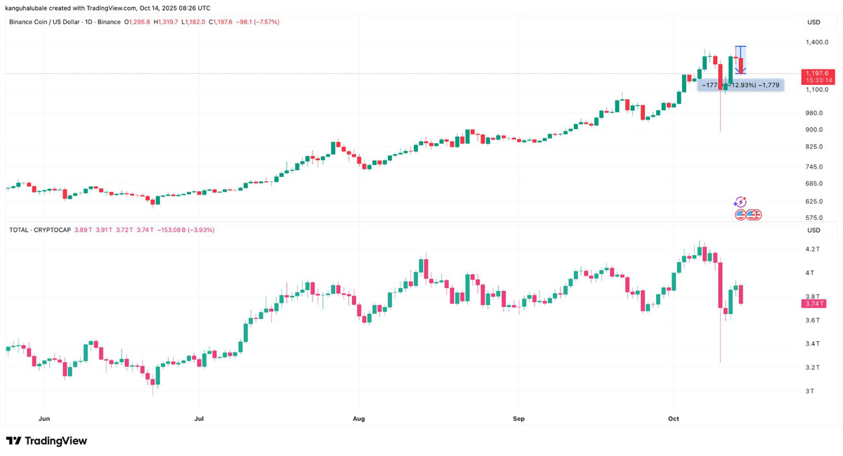 一文了解BNB价格较历史高点下跌12%:牛市行情是否终结?