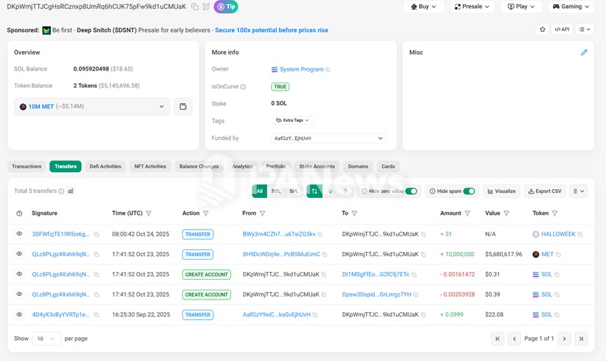 一文详细了解Meteora空投4个巨鲸地址领走28.5% 超6万散户仅分7%